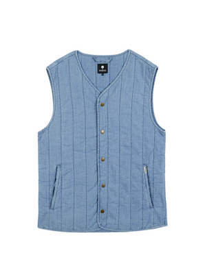 Epinay Outerwear Gilet in Denim from Faguo