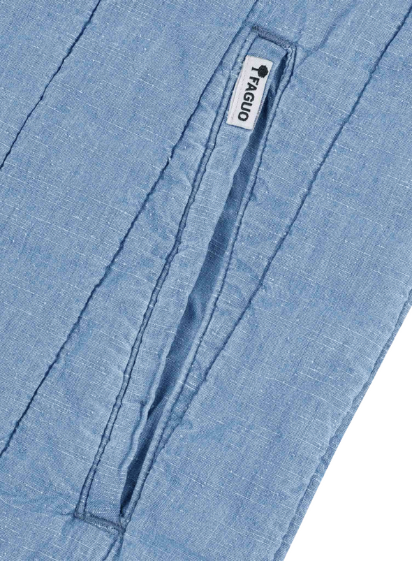 Epinay Outerwear Gilet in Denim from Faguo