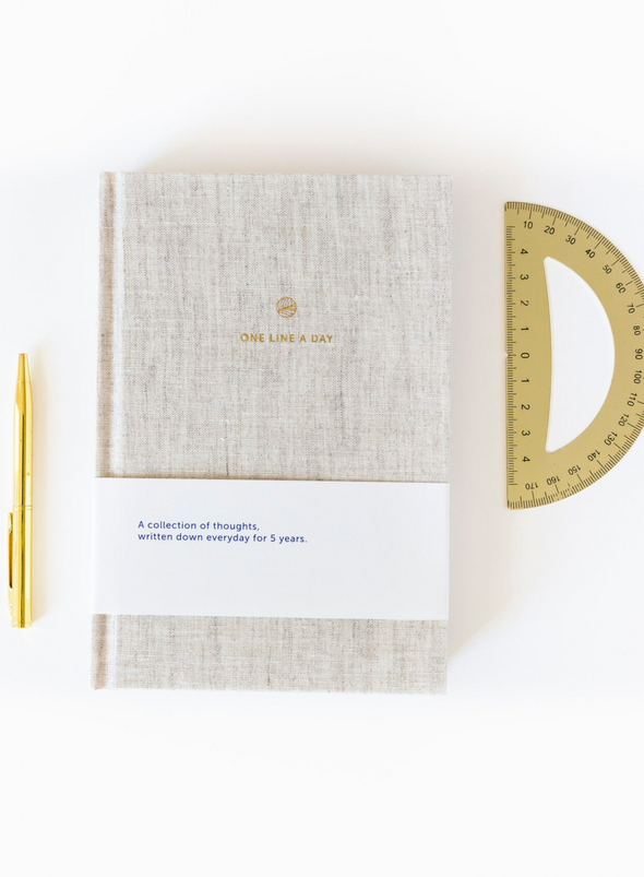 One Line a Day Journal in Linen from A-Journal