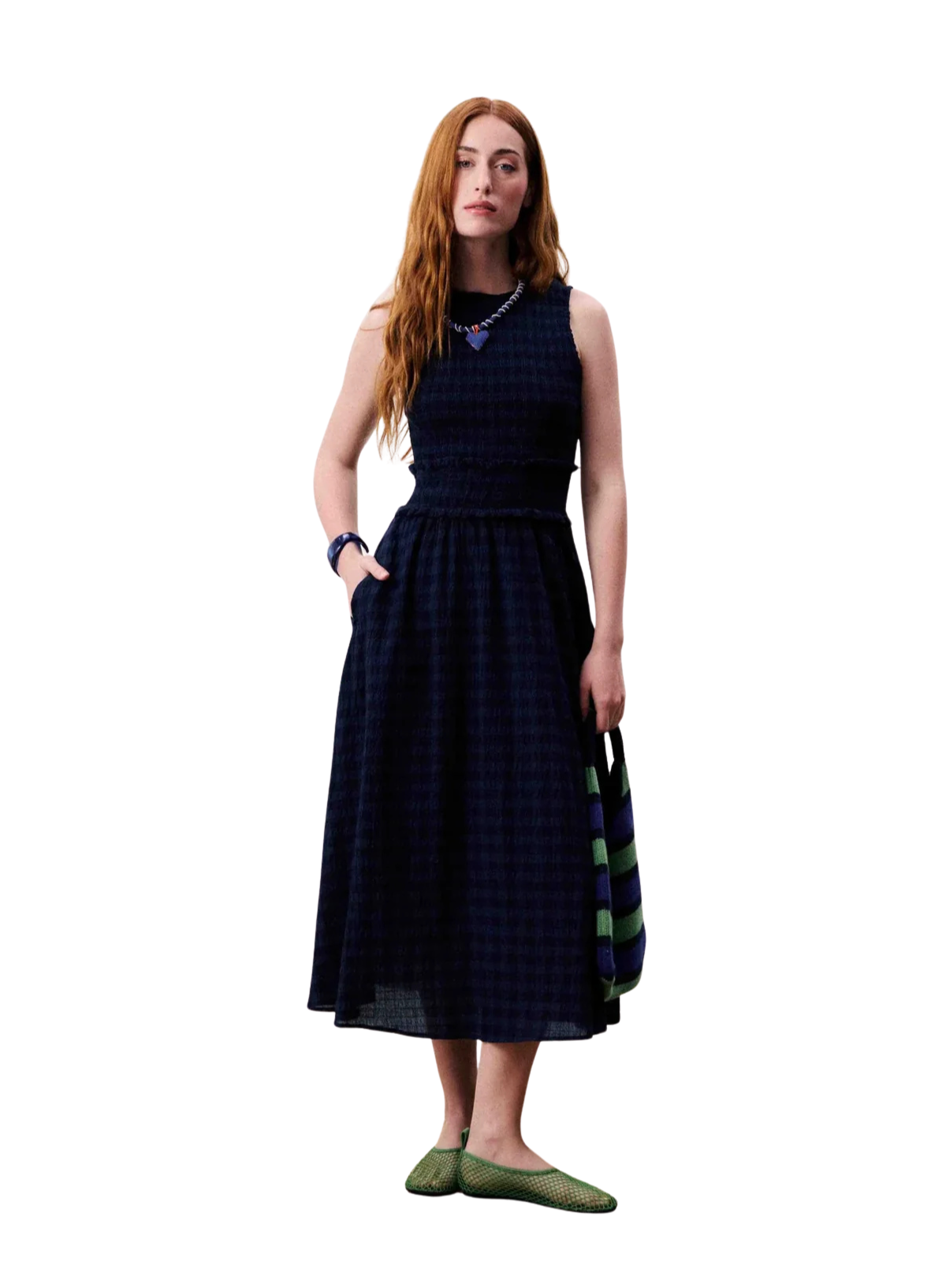 FRNCH Saquarema Dress in Navy