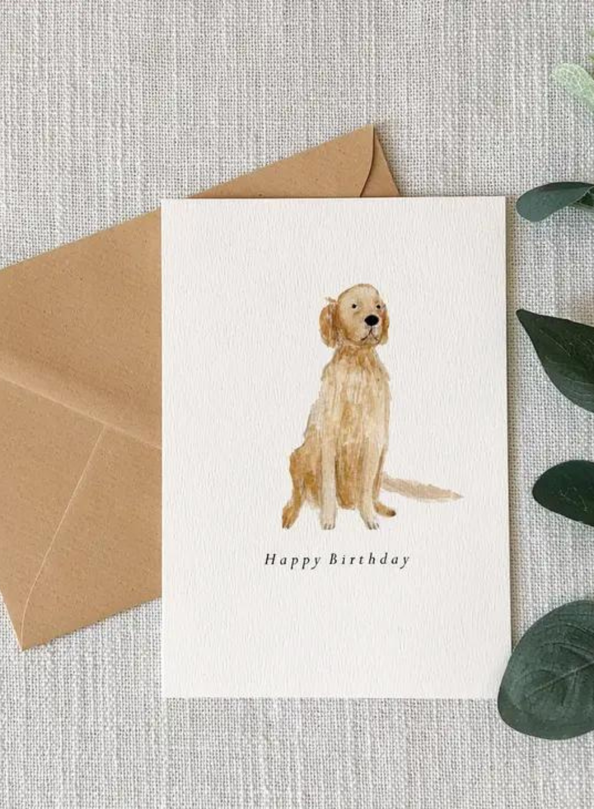HeatherLucyJ Design Golden Retriever Birthday Card