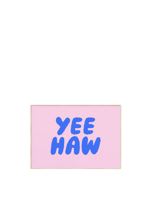 Yee Haw Quote Print: Pink and Blue / A4 from Tillie Rose Studio