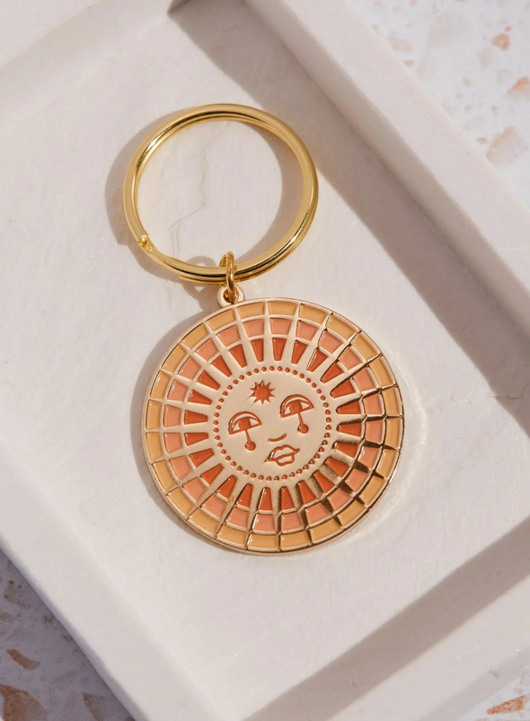 Sun Enamel Keychain from Cai & Jo