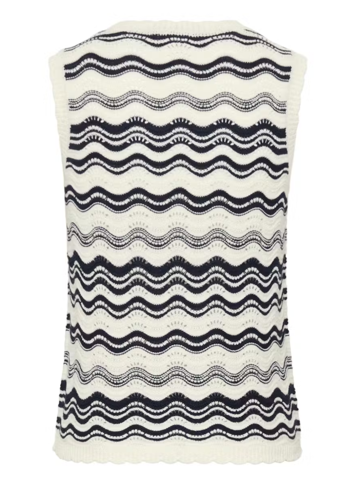Kaffe Anna Knit  in Chalk/Midnight - Wavy Lines