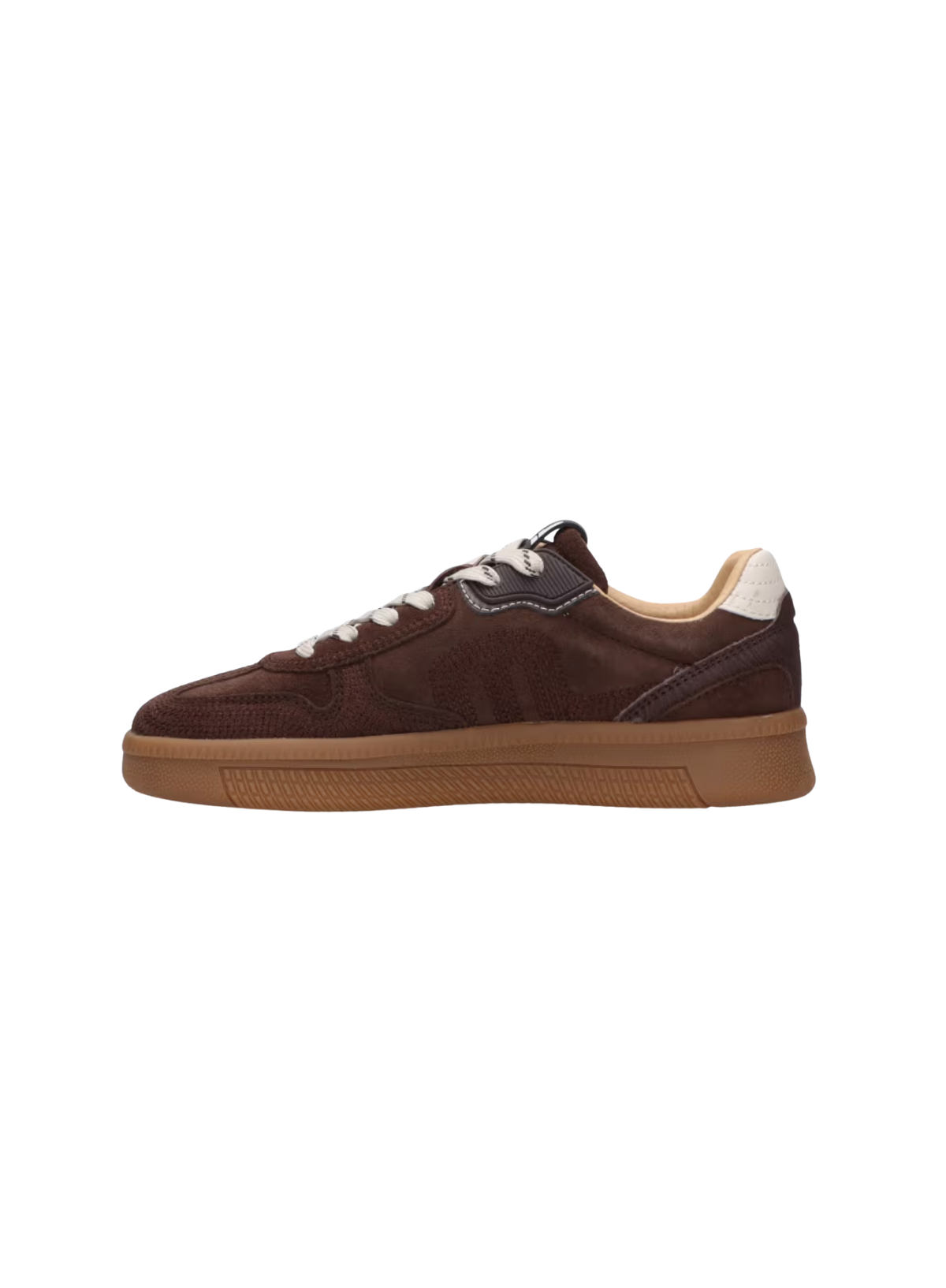 Maruti Yale Embroidery Trainers in Dark Brown