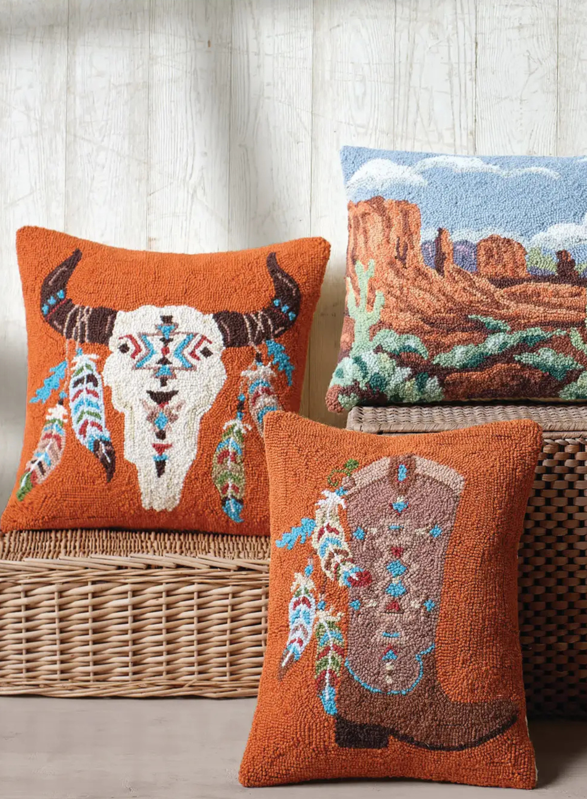 Cow Skull Hook Cushion from Peking Handicraft