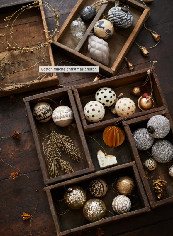 Cotton Mache Christmas Church from Madam Stoltz