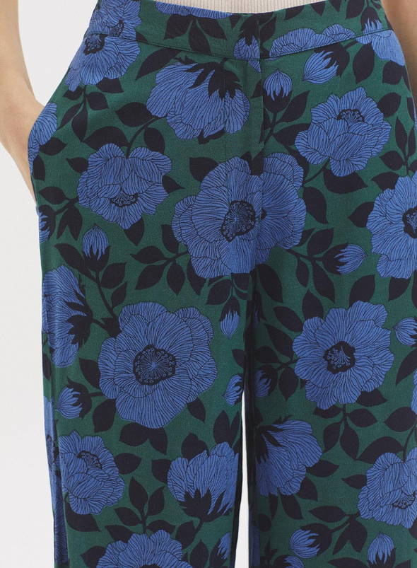 Camelia Print Pants in Smoke Green from Nice Things