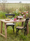 Brown Stoneware Pedestal Serving Dish from Madam Stoltz