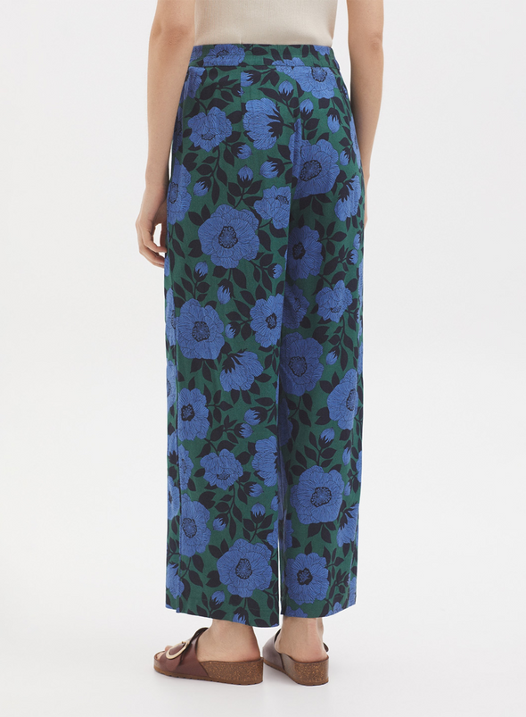 Camelia Print Pants in Smoke Green from Nice Things