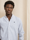 Ivoy Cotton Shirt in Ecru Blue from Faguo