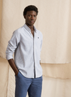 Ivoy Cotton Shirt in Ecru Blue from Faguo