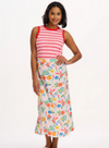 Ruth Fitted Vest Top in Pink/Red Stripes from Sugarhill