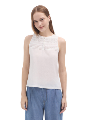 Combined Tank Top with Lace in 000 from Nice Things