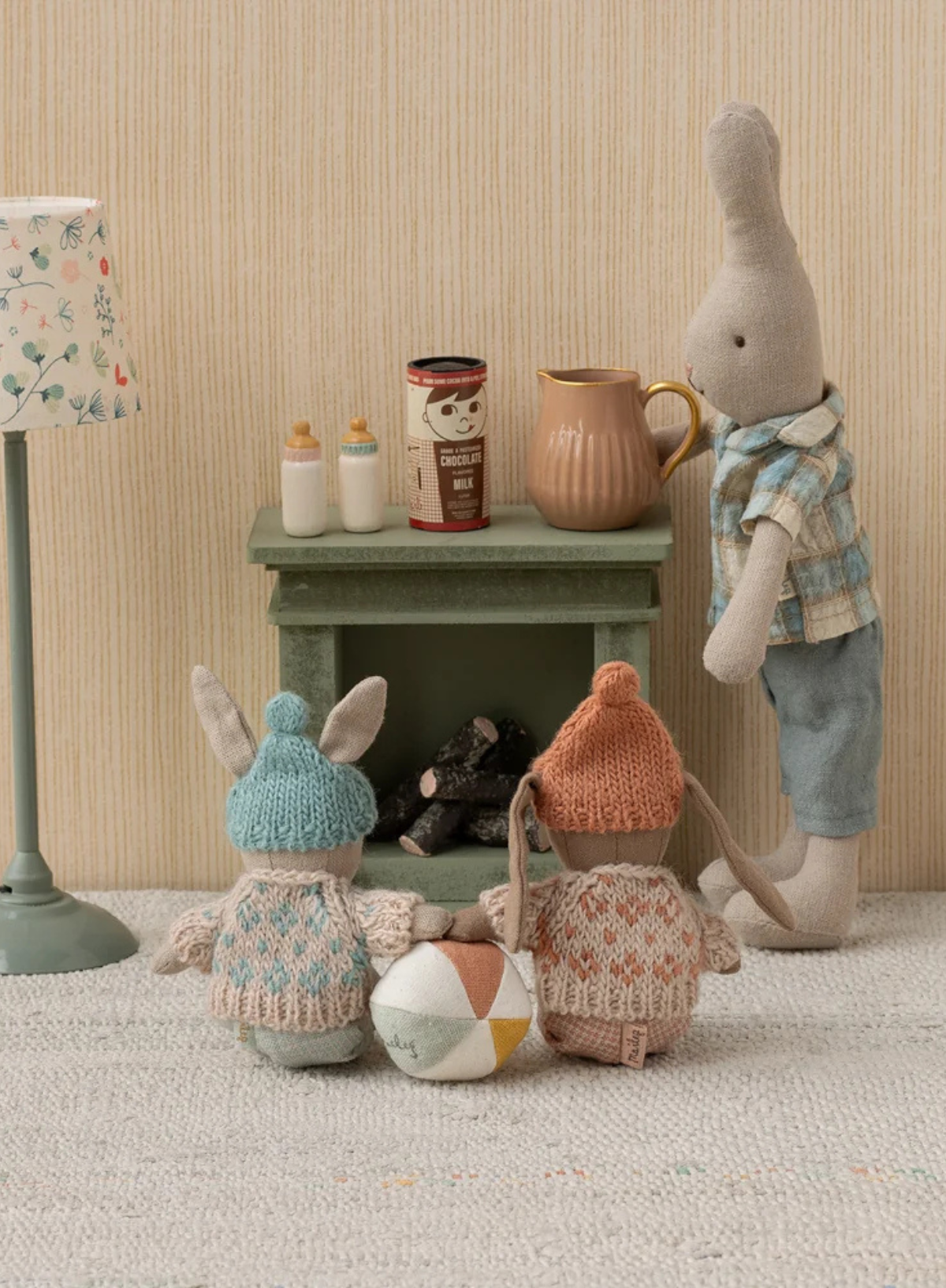 Maileg Winter Rabbit Micro Sand - Mint