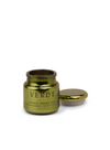 Chroma Verde Green Metallic Glass Candle in Pacific Moss from Paddywax