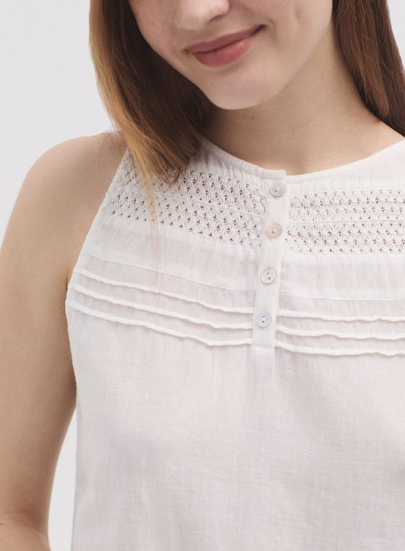 Combined Tank Top with Lace in 000 from Nice Things