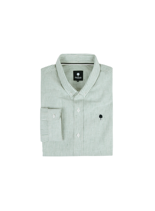 Ivoy Cotton Shirt in Green from Faguo