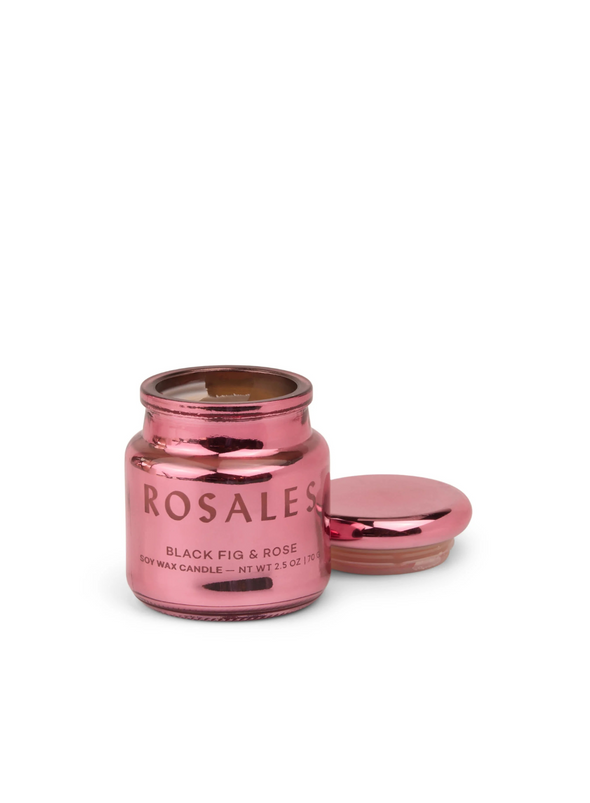 Chroma Rosales Hot Pink Metallic Glass Candle in Saffron Rose from Paddywax