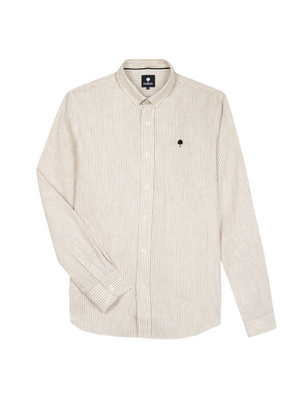 Ivoy Woven Shirt in Ecru Brown from Faguo