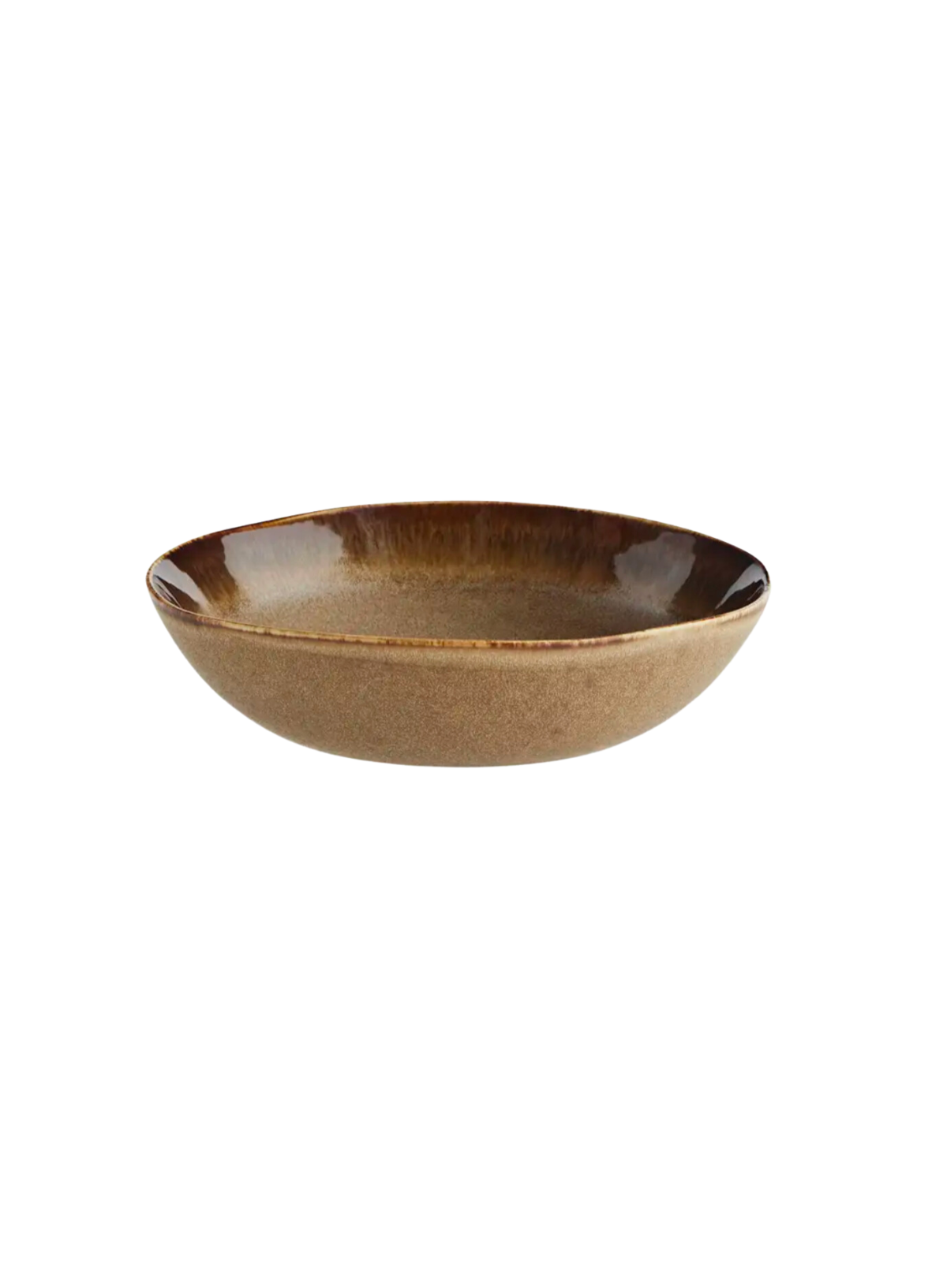 Brown Stoneware Deep Plate from Madam Stoltz