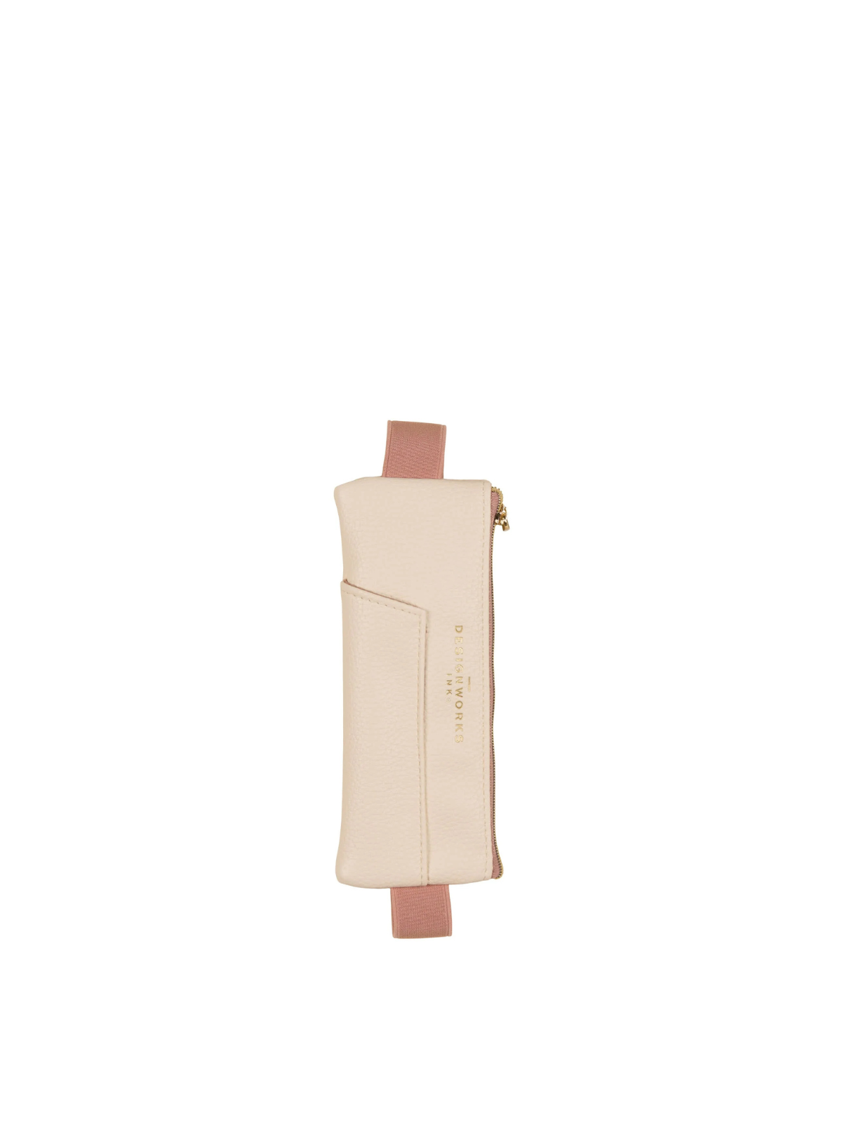 Vegan Leather Pen Pouch in Cream & Taupe from Designworks Ink