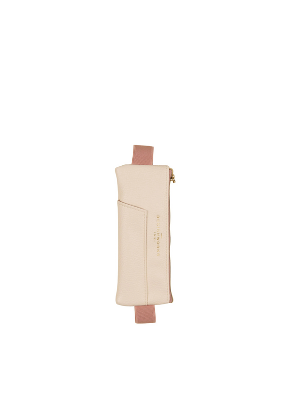 Vegan Leather Pen Pouch in Cream & Taupe from Designworks Ink