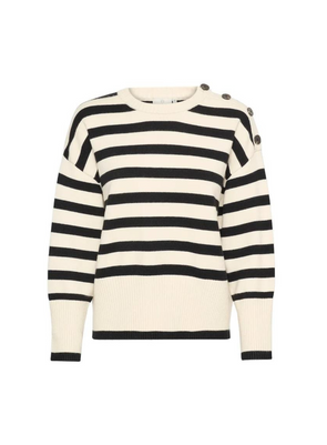 Marie Knit Pullover in Ant. White/Black from Kaffe
