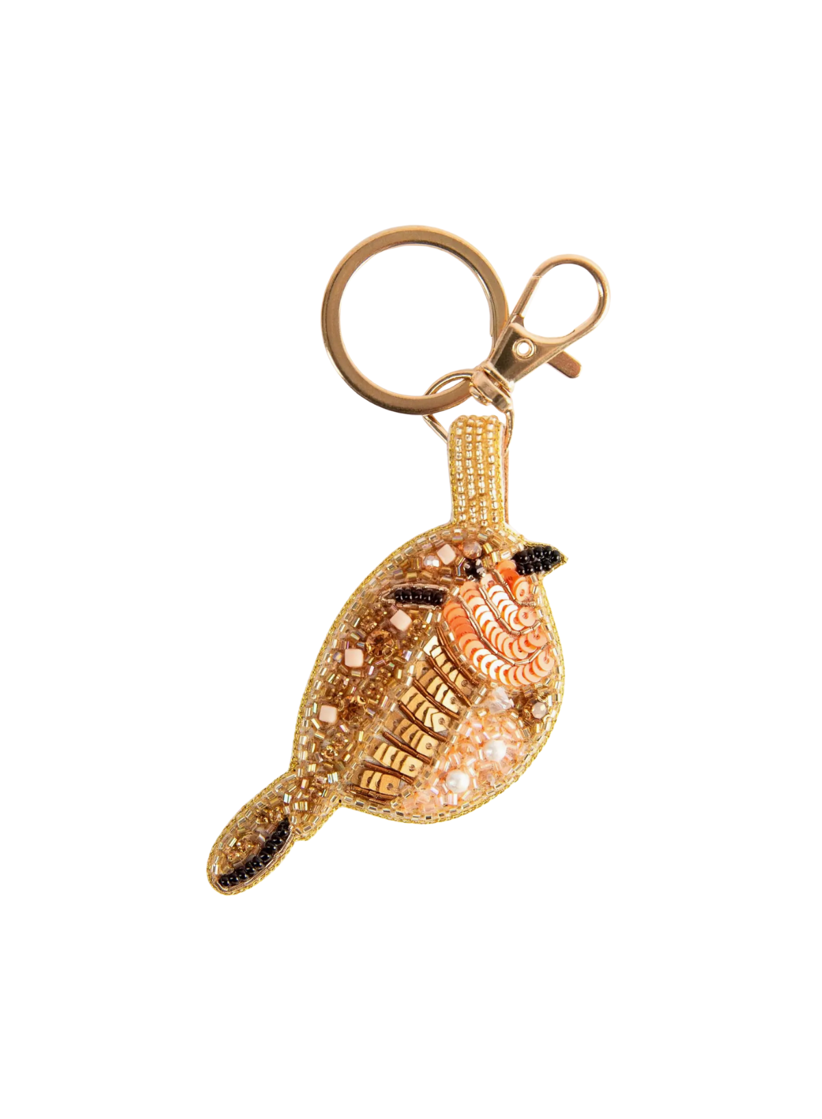 Powder Design Beaded Keyring - Robin Red Breast
