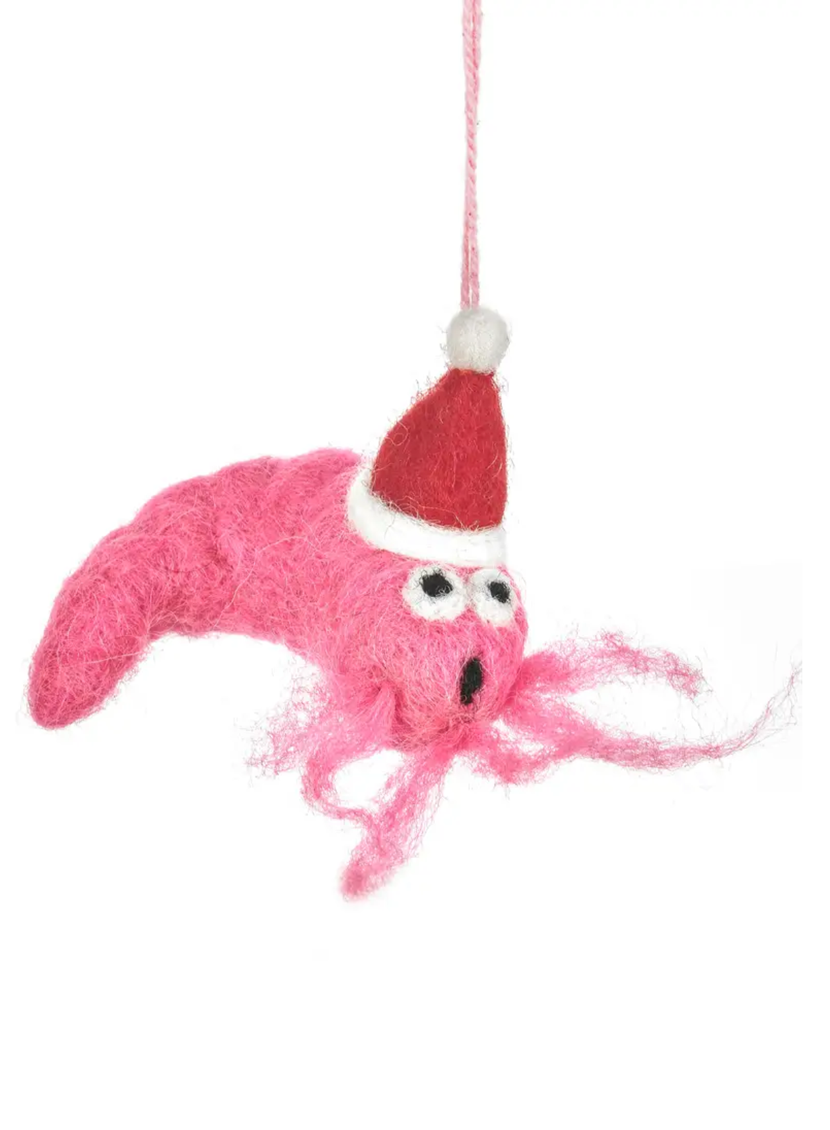 Felt So Good Festive Prawn Hanging Christamas Decoration