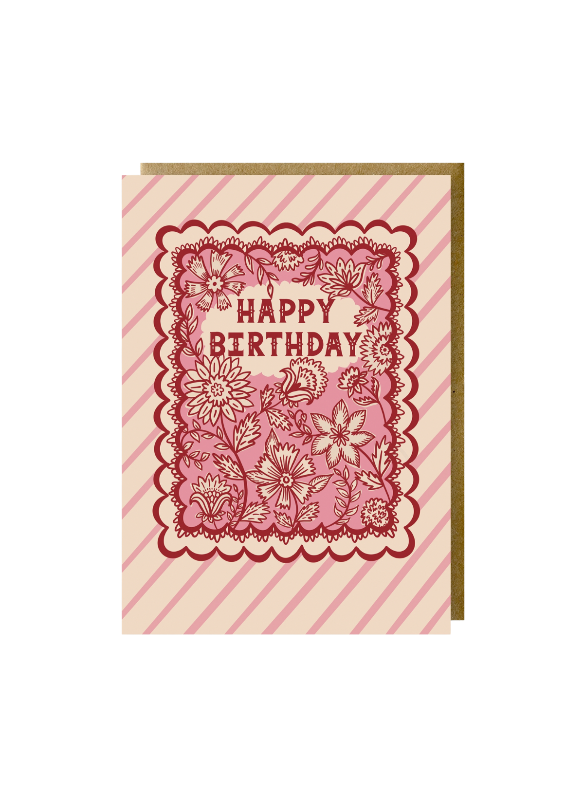 Jessie Maeve Indian Floral Pink Birthday Card
