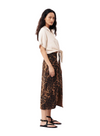 Nassia Denim Midi Skirt in Leopard from FRNCH