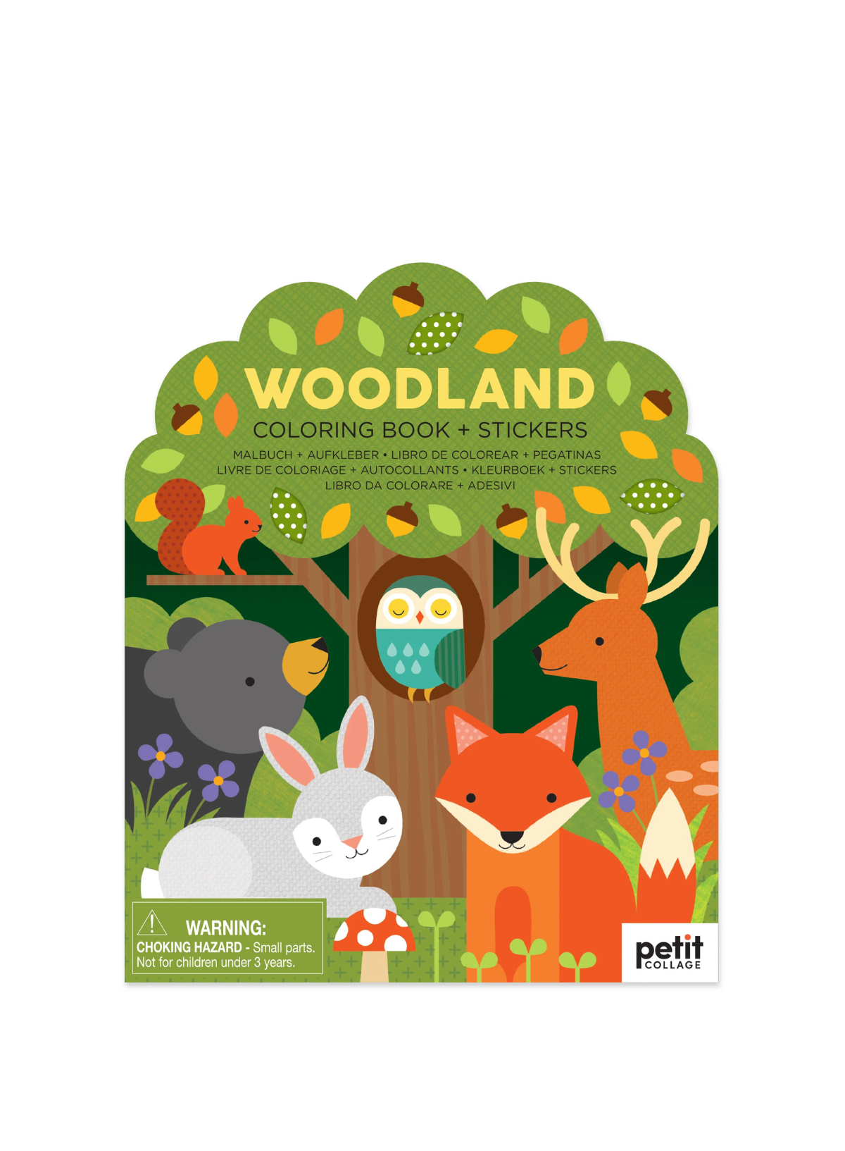 Petit Collage Wooden Colouring Book & Stickers
