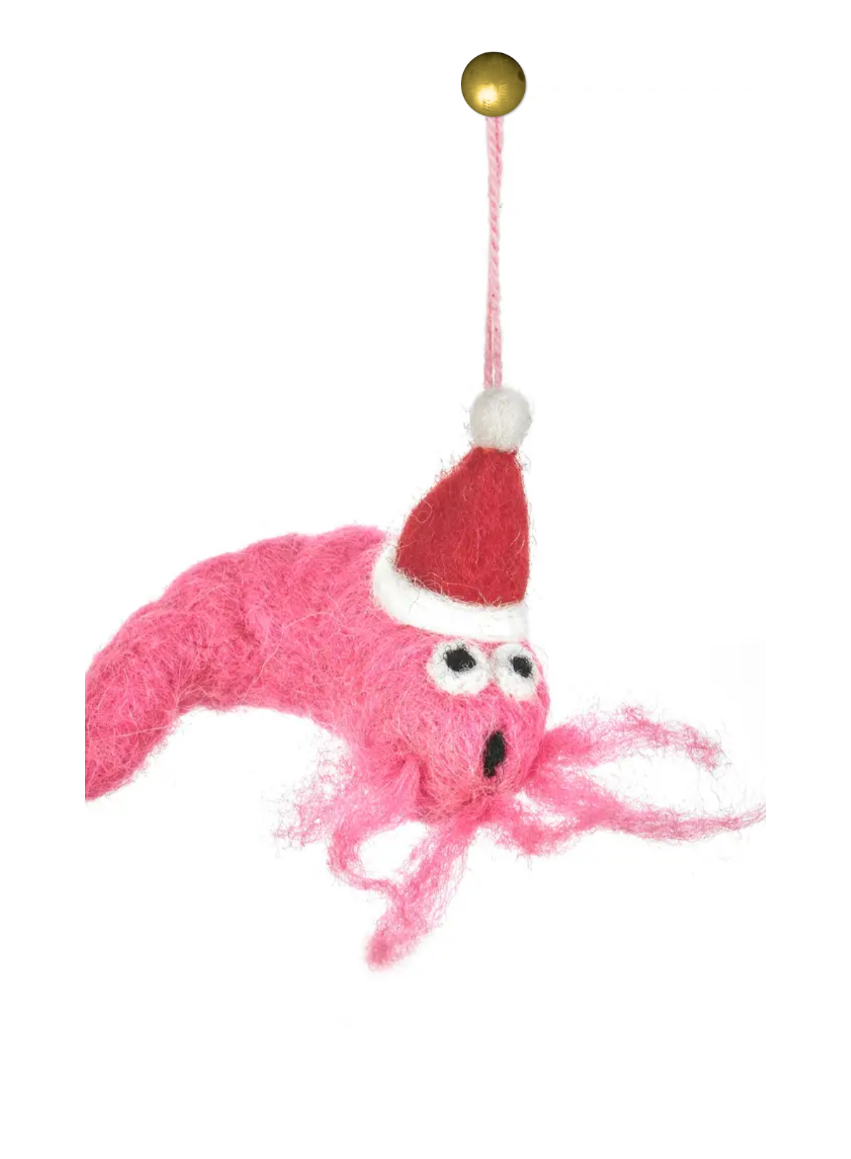 Felt So Good Festive Prawn Hanging Christamas Decoration
