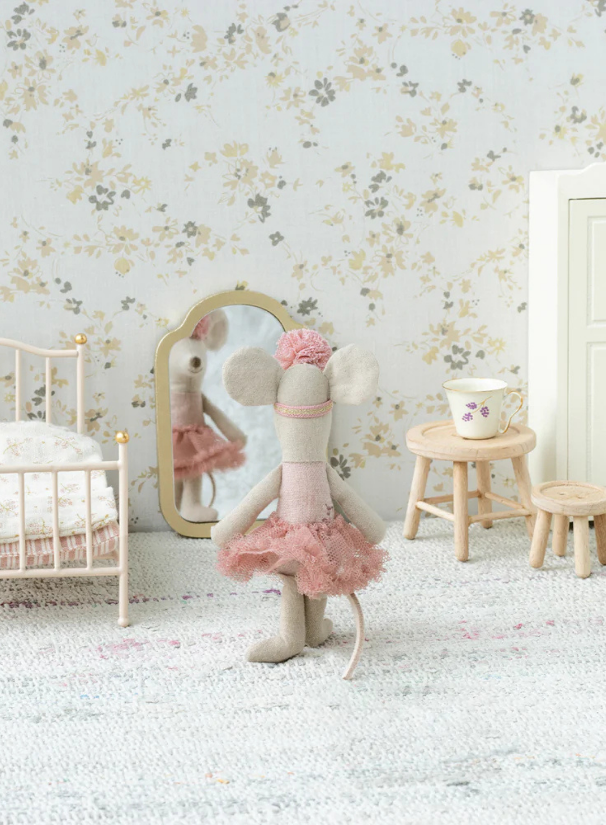 Ballerina Mouse, Little Sister in Rose from Maileg