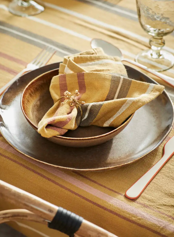 Brown Stoneware Deep Plate from Madam Stoltz