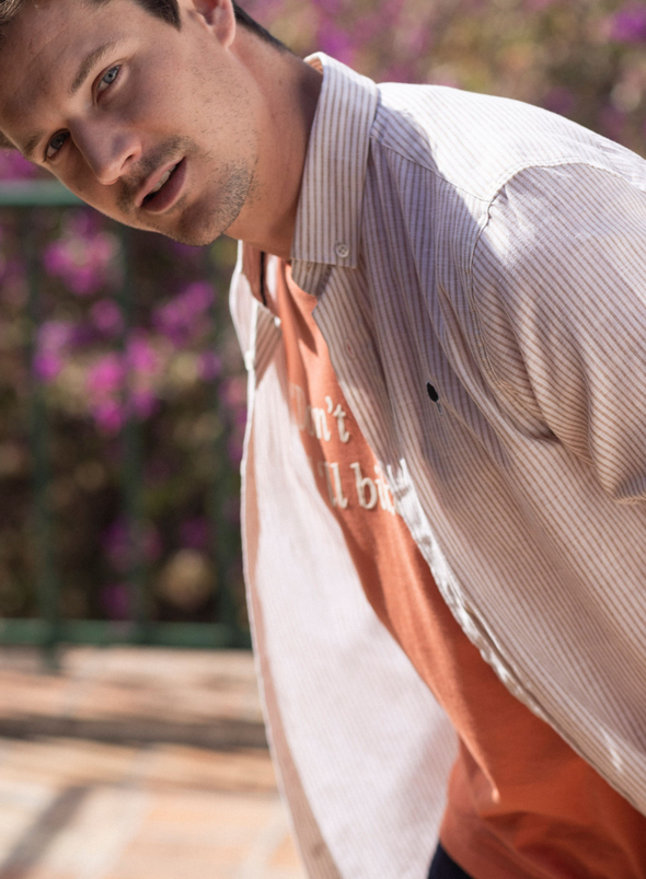 Ivoy Woven Shirt in Ecru Brown from Faguo