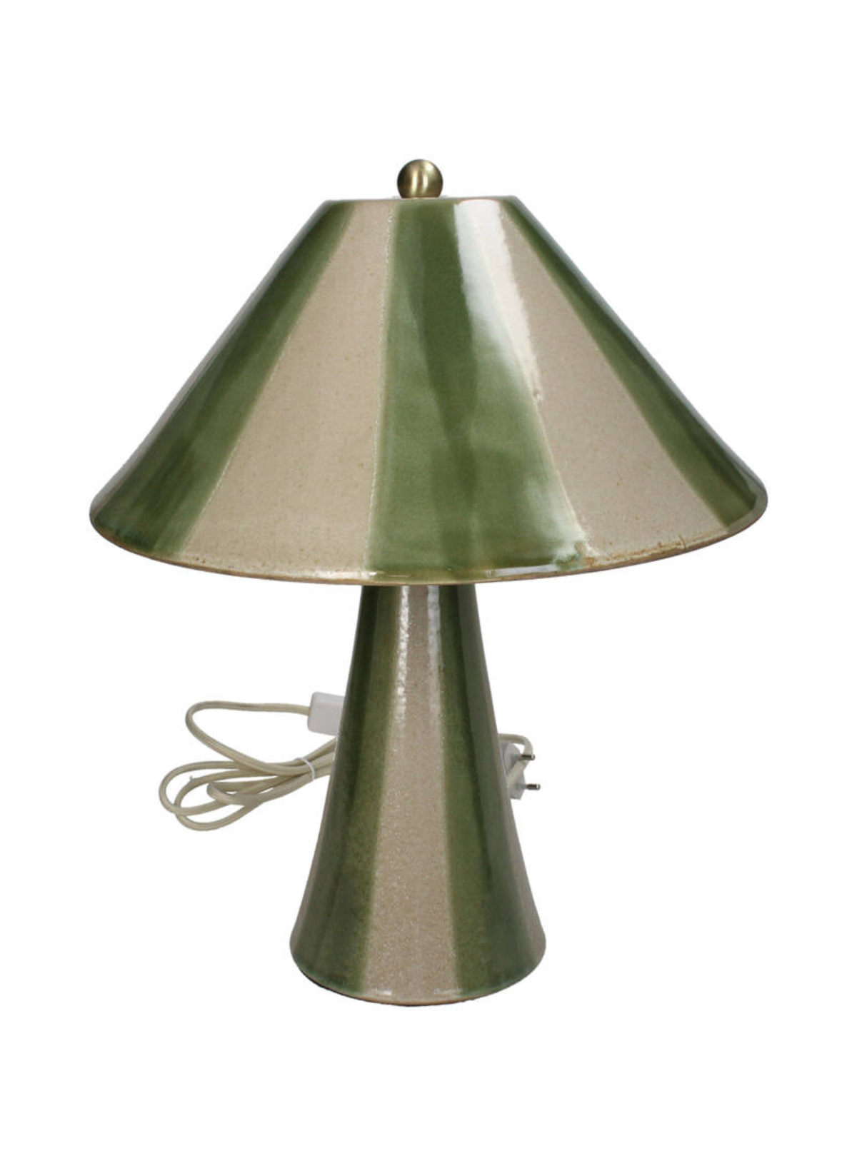 Kersten Green Stripes Table Lamp 35cm