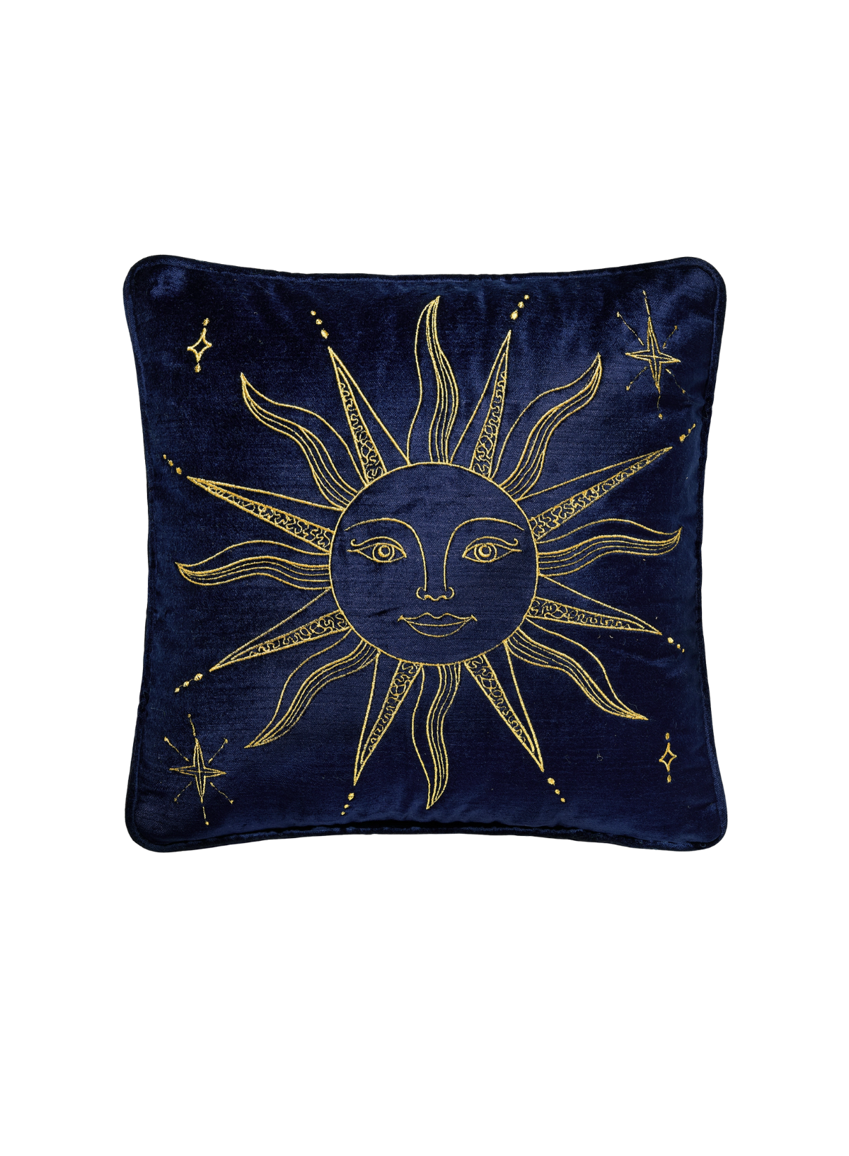 Peking Handicraft Whimsy Celestial Sun Embroidered Pillow