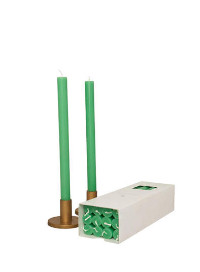 Paraffin Wax Dinner Candle in Peppermint from True Grace