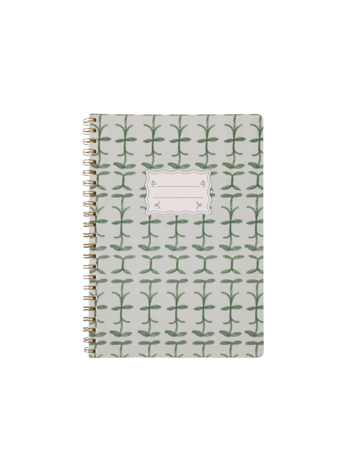 Designworks Tulip Large Twinwire Notebook - Green Vine