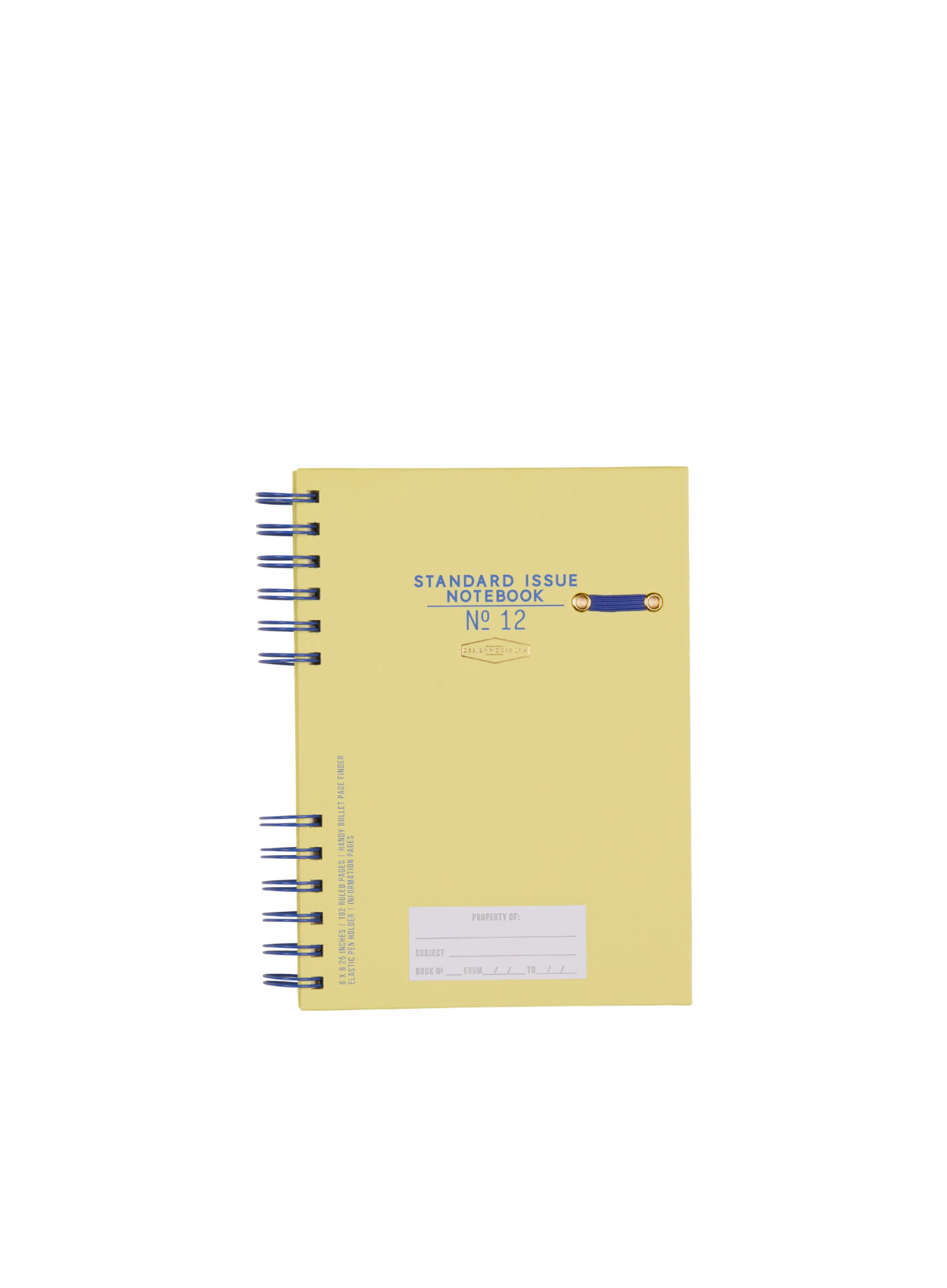 Standard Issue Planner Notebook Yellow in Cobalt and Citron from Designworks Ink