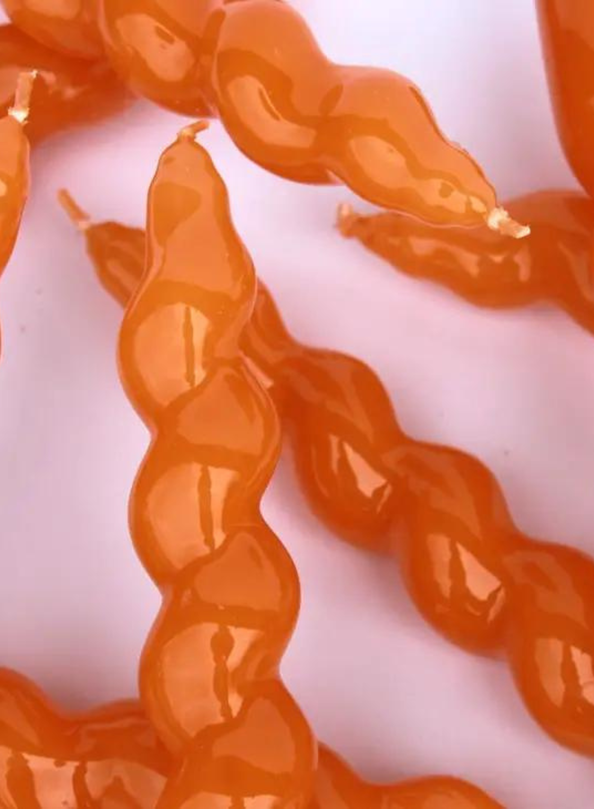 Spiral Taper Candle in Tangerine from MÆGEN