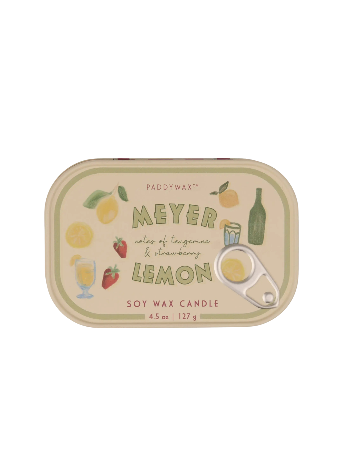Bistro 4.5oz Printed Tin Candle - Meyer Lemon from Paddywax