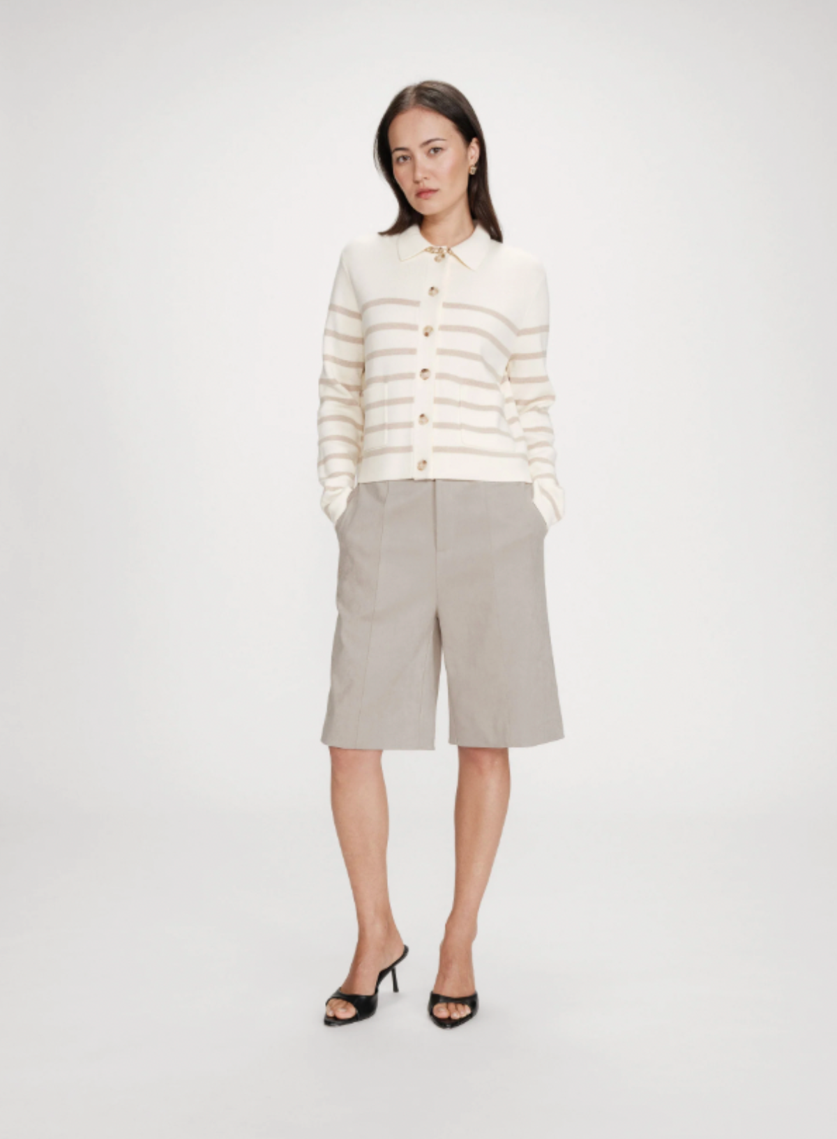 Grace & Mila Maelys Cardigan In Ecru