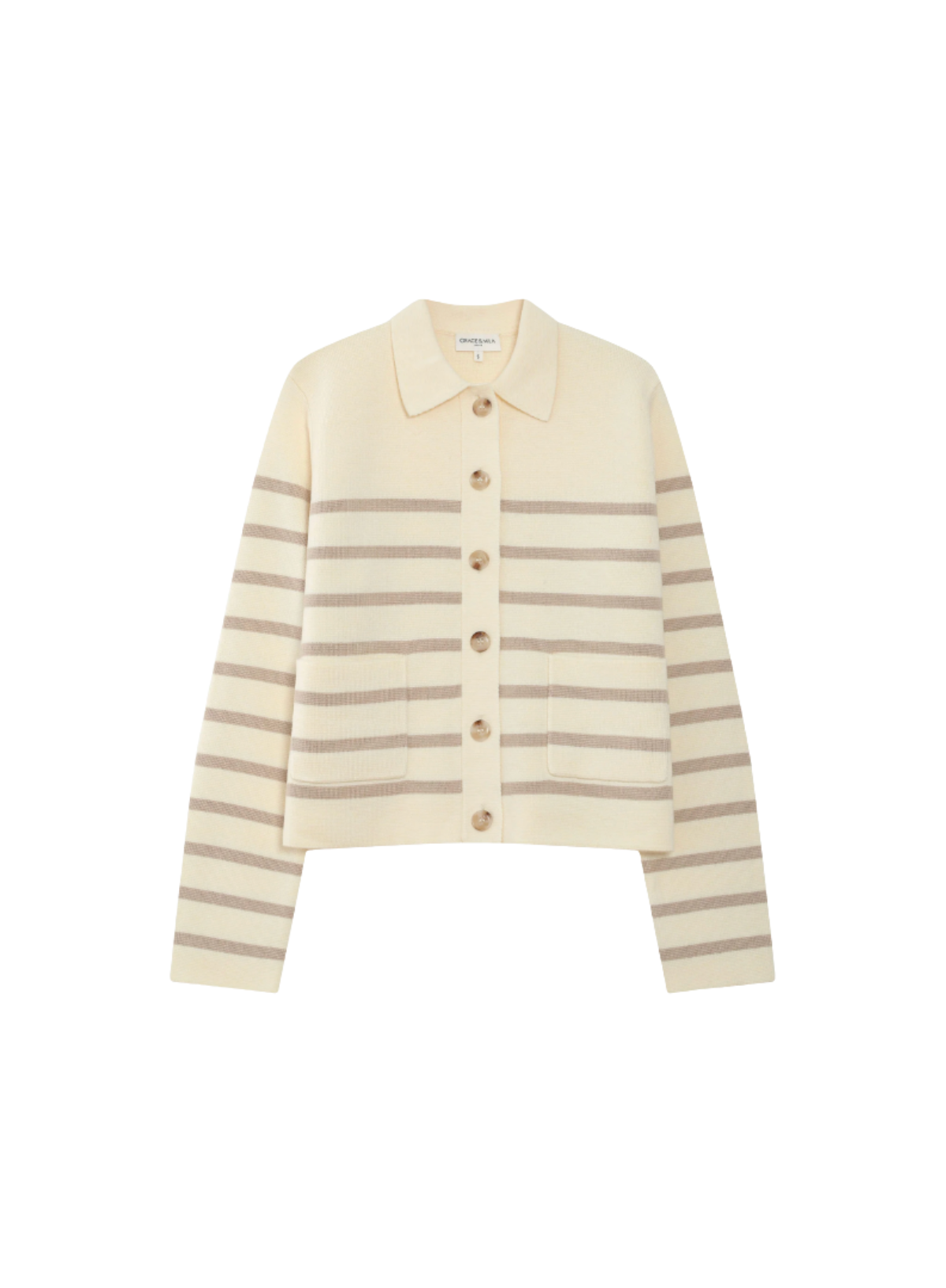 Grace & Mila Maelys Cardigan In Ecru