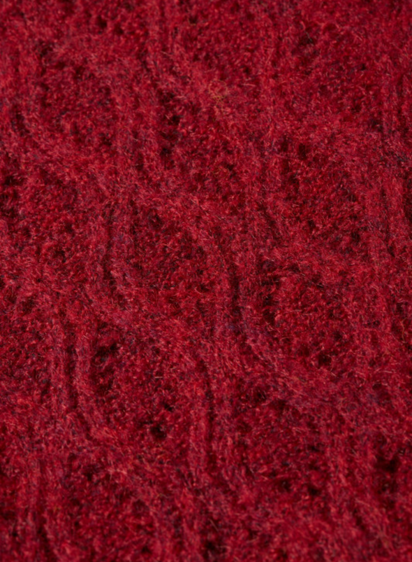 Scarf Ajour Borgo Cabernet Red from King Louie