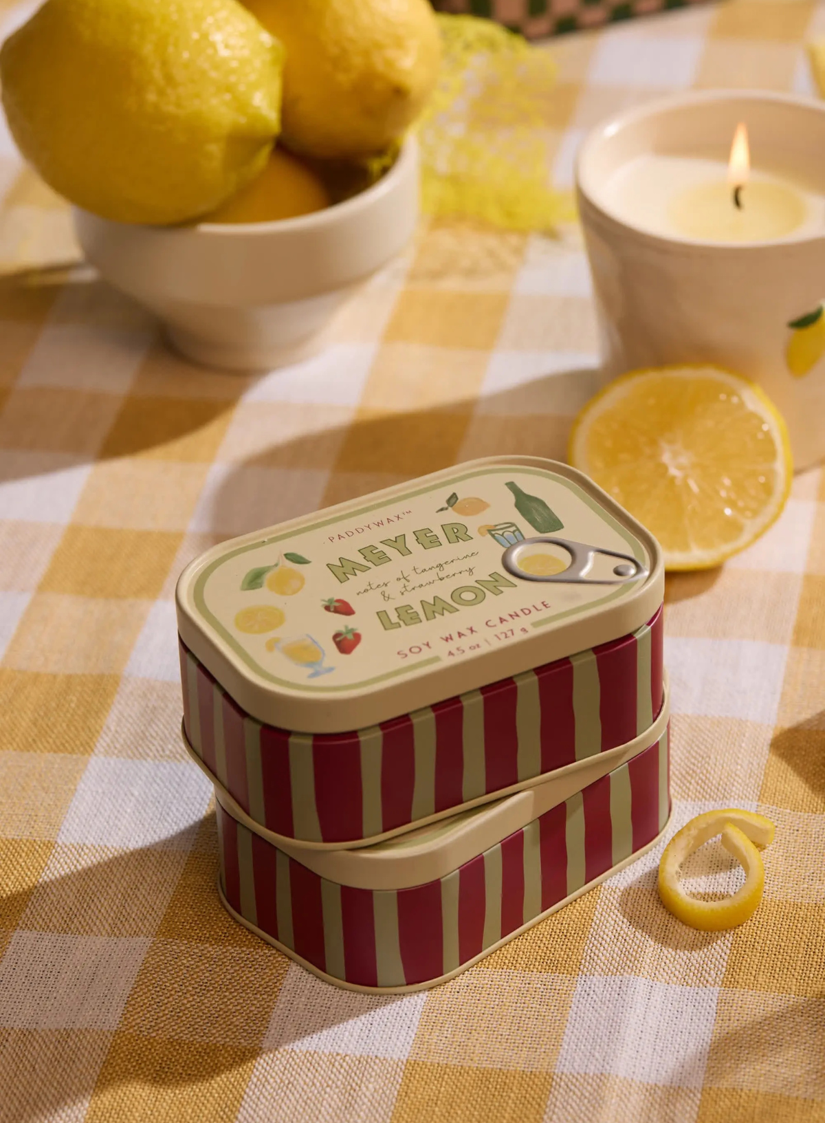 Bistro 4.5oz Printed Tin Candle - Meyer Lemon from Paddywax