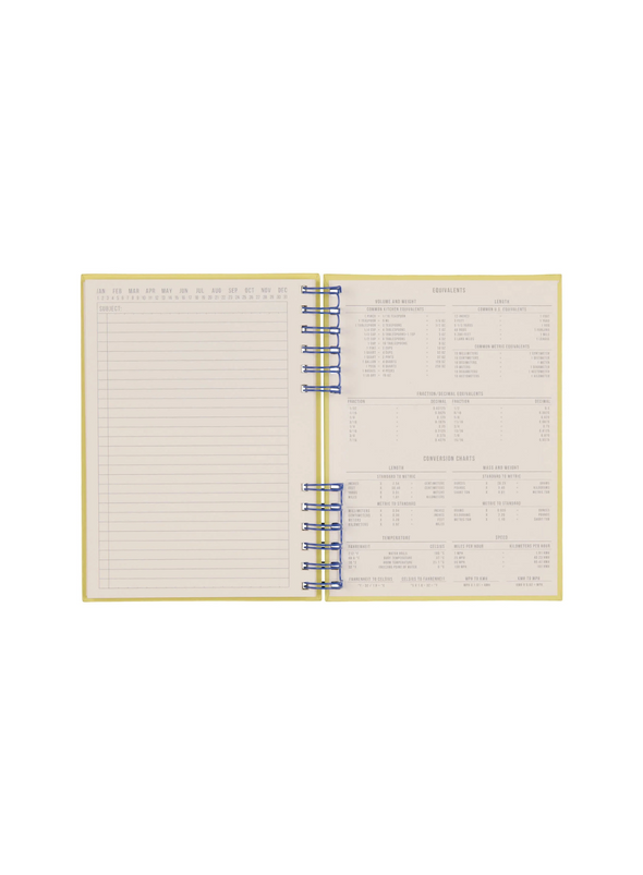 Standard Issue Planner Notebook Yellow in Cobalt and Citron from Designworks Ink