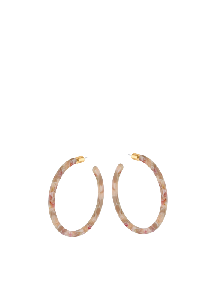 Sylvia Resin Skinny Earrings in Peach from Big Metal